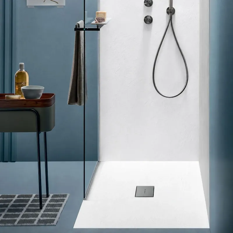 Gereduceerde Prijs Piatto doccia 100x80 cm Agha bianco effetto pietra Stone V