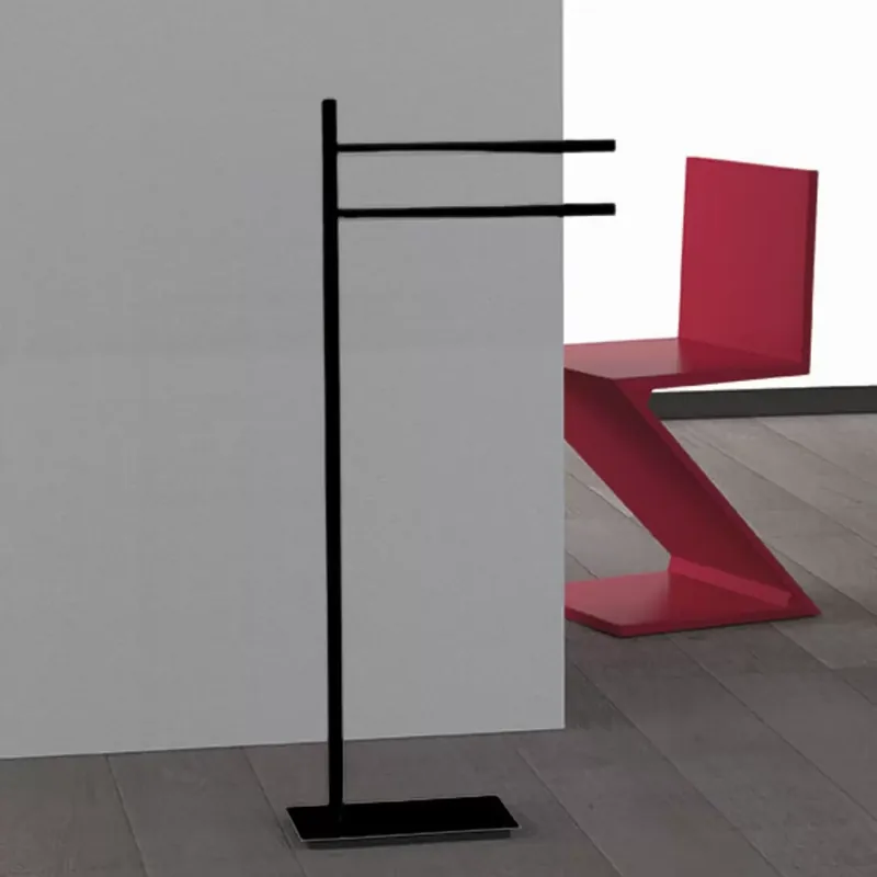 Porta asciugamano nero matt Square Colombo Exclusieve Aanbieding