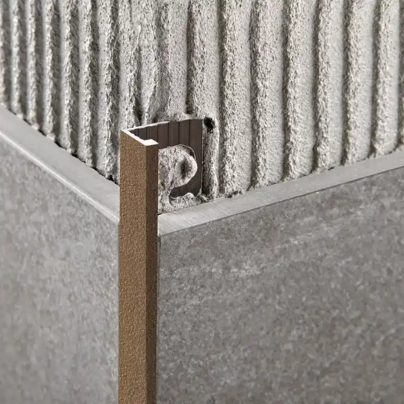 Rechtstreeks Van De Fabrikant Profilo per rivestimenti 270 cm Proterminal Stone Bronze Progress Profiles