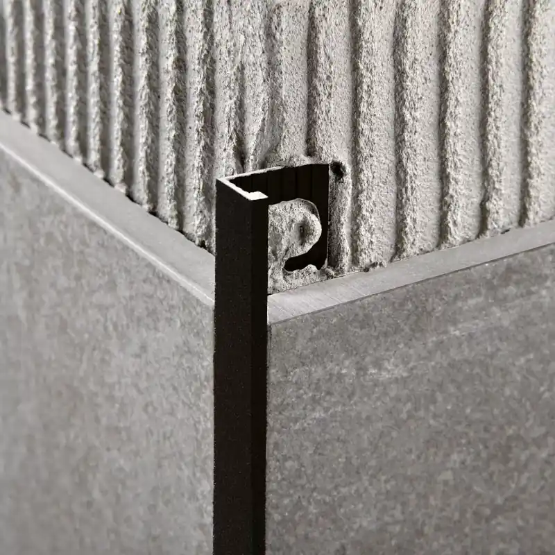 Hoge Kwaliteit Profilo per rivestimenti 270 cm Proterminal Stone Black Progress Profiles