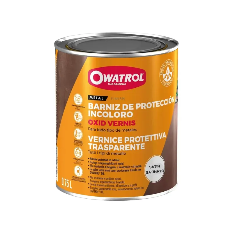 Hoge Kwaliteit Vernice Protettiva Traspirante Oxid Vernis Satinata Lt. 0,75 W1518 Owatrol
