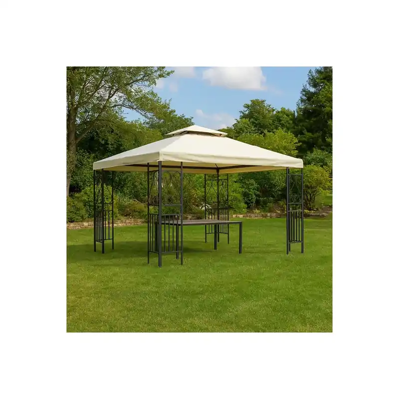 Rechtstreeks Van De Fabrikant Gazebo da giardino 3x3 mt Avorio - Boston