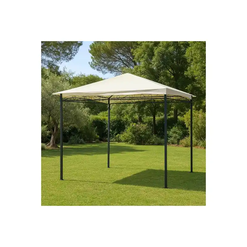 Express Levering Gazebo da giardino 3x4 mt con telo in poliestere avorio - Liberty