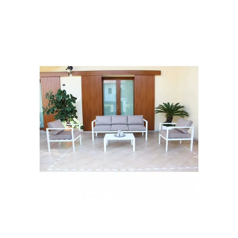 Koop Online Salotto completo con poltrone e tavolino Avana - Bianco