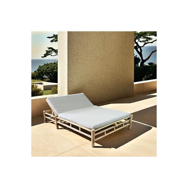 Letto da esterno in bamboo 210x150cm con cuscini Affinity Beste Prijs