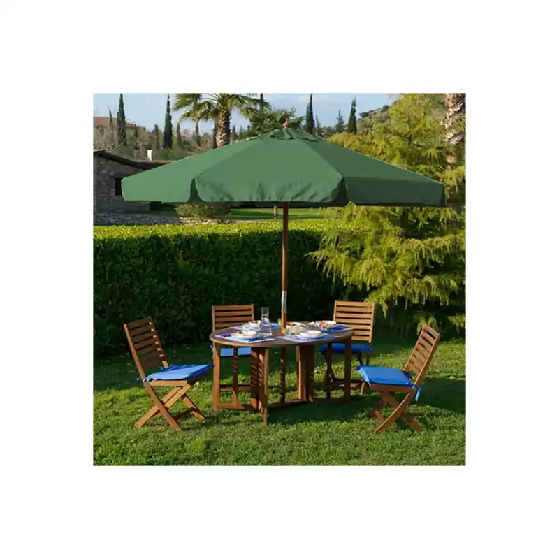 Shop Nu Ombrellone da giardino tondo diametro 3 mt verde scuro - Fantasy