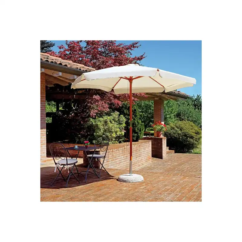 Ombrellone da giardino tondo diametro 2.5 mt avorio - Fantasy Finale Uitverkoop