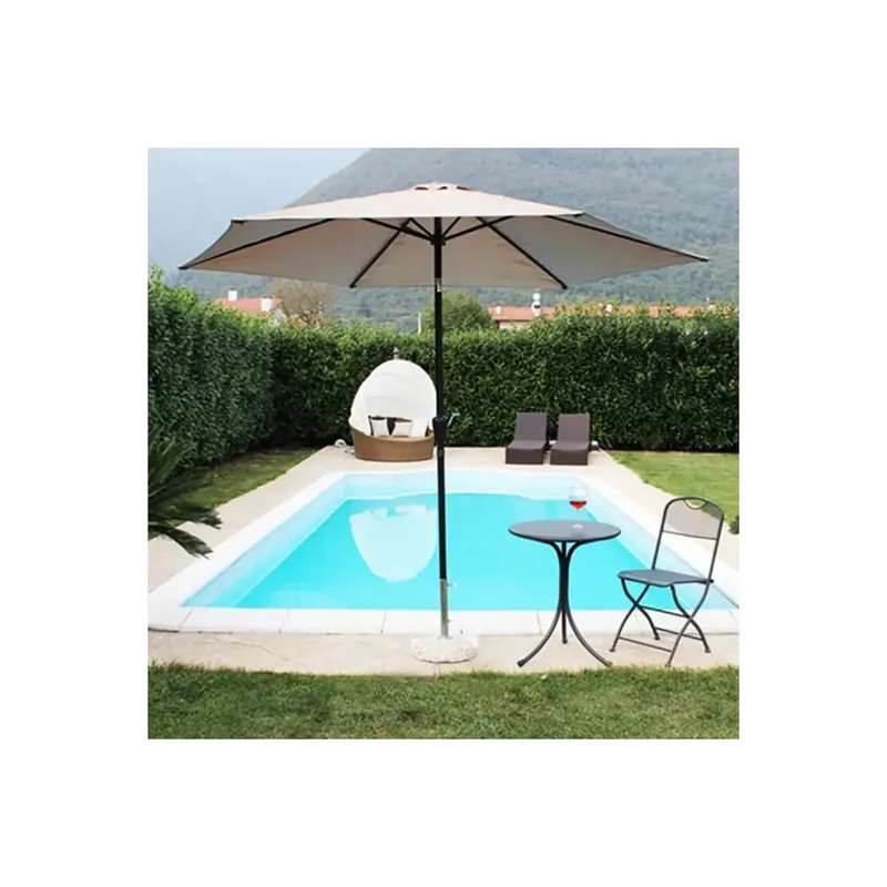 Gratis Retour Ombrellone da giardino tondo diametro 3 mt beige/antracite - Poly Eco