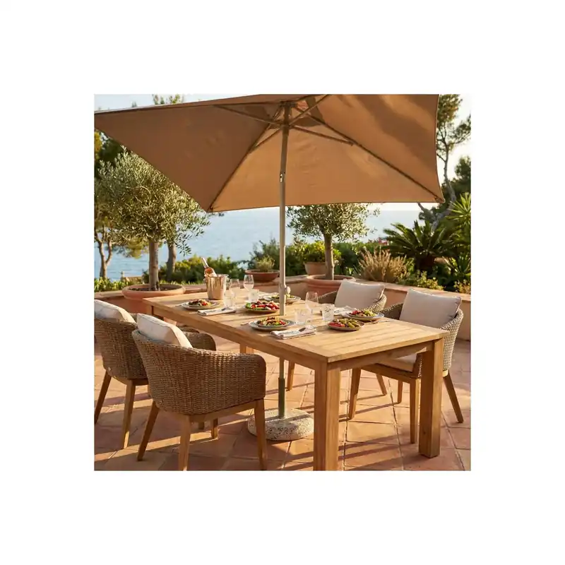 Ombrellone con palo centrale 2x3 tortora - Nice Lage Prijs