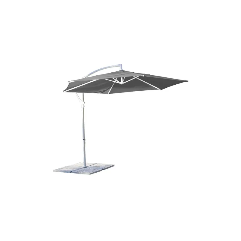 Ombrellone da giardino tondo diametro 3 mt grigio palo laterale - Eris Gratis Retour