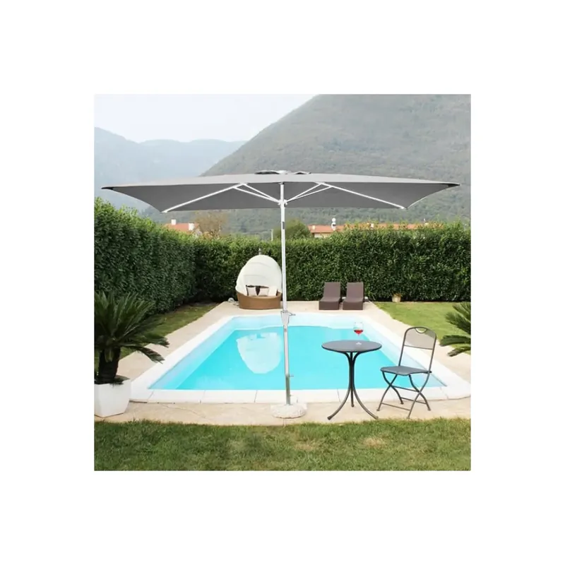 Ombrellone da giardino grigio 2x3 mt - Poly Eco Bestseller