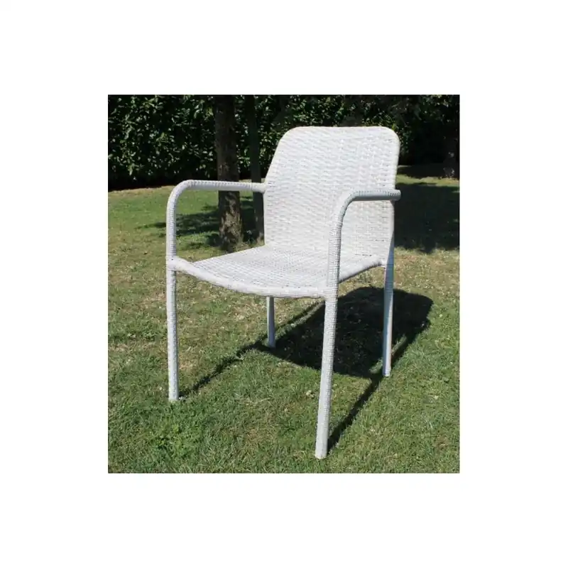 Poltrona da giardino in wicker Azore - Grigio Beperkt Aanbod