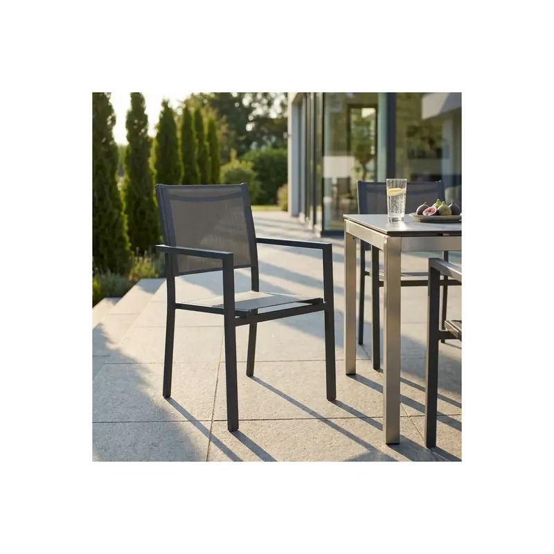 Op = Op Poltrona con braccioli impilabile da giardino Jamaica - Taupe