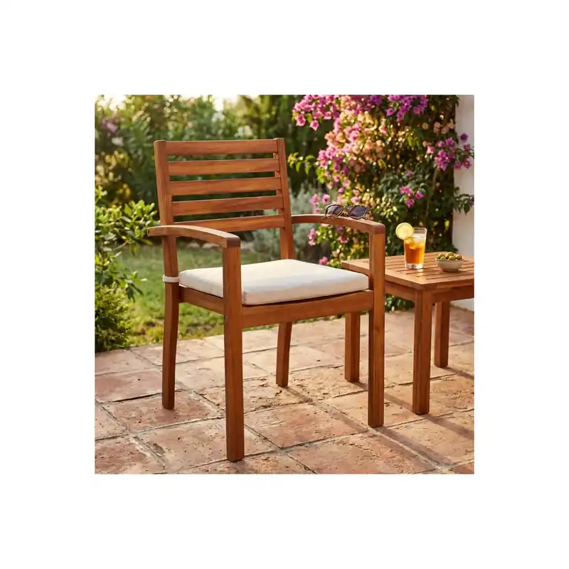 Poltrona in legno di Acacia massiccio Impilabile da giardino Minerva Bestseller