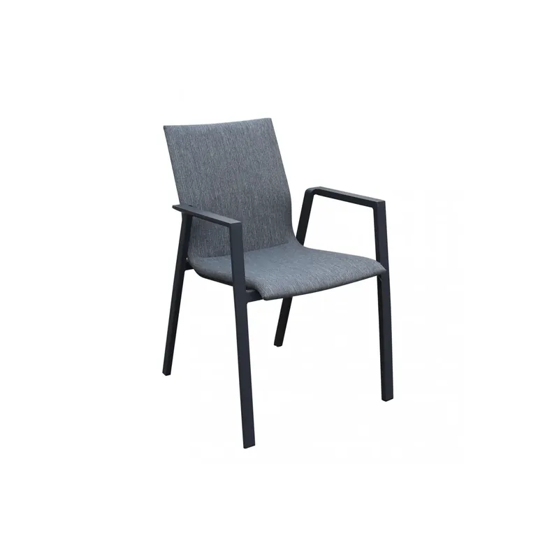 Sedia da giardino impilabile con braccioli antracite Djerba Express Levering