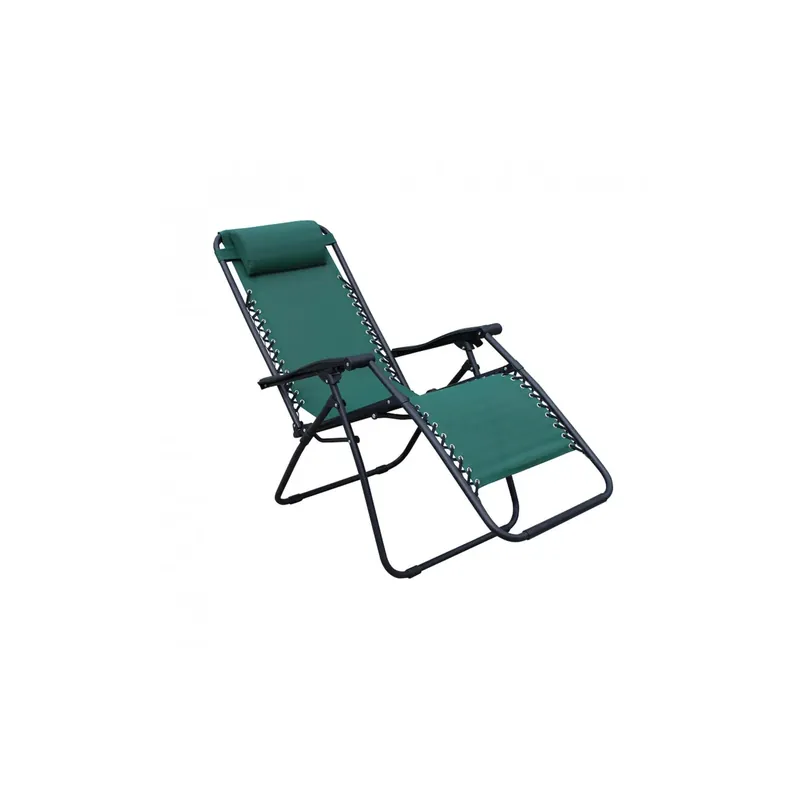Gereduceerde Prijs Sdraio Comfort Con Struttura Nera E Textilene Verde Scuro 88x65x110cm