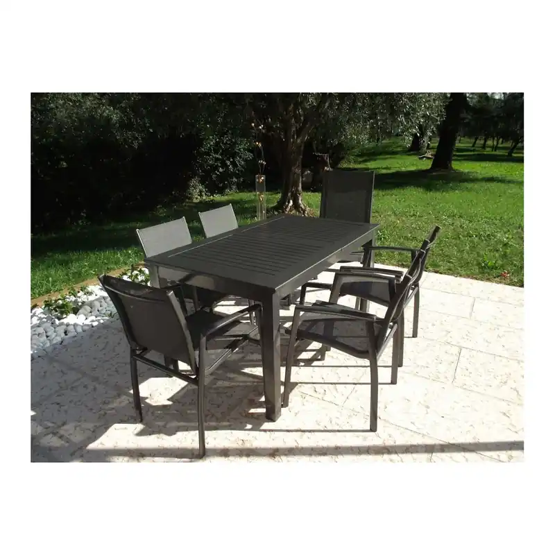 Premium Tavolo da esterno Allungabile 150/210x90 - Antracite Cuba