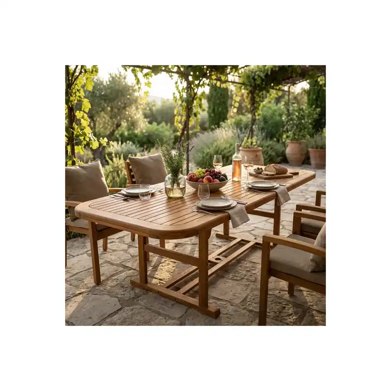 Premium Tavolo da pranzo allungabile in legno di acacia 150/200X90 Double