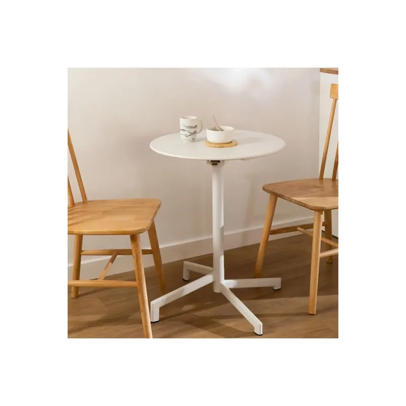 Veilige Betaling Tavolo da bar rotondo Ø60 cm pieghevole Bianco - Vega