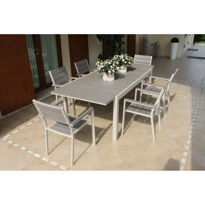 Tavolo da esterno allungabile 180/240x100 - Tortora Pental Laatste Versie