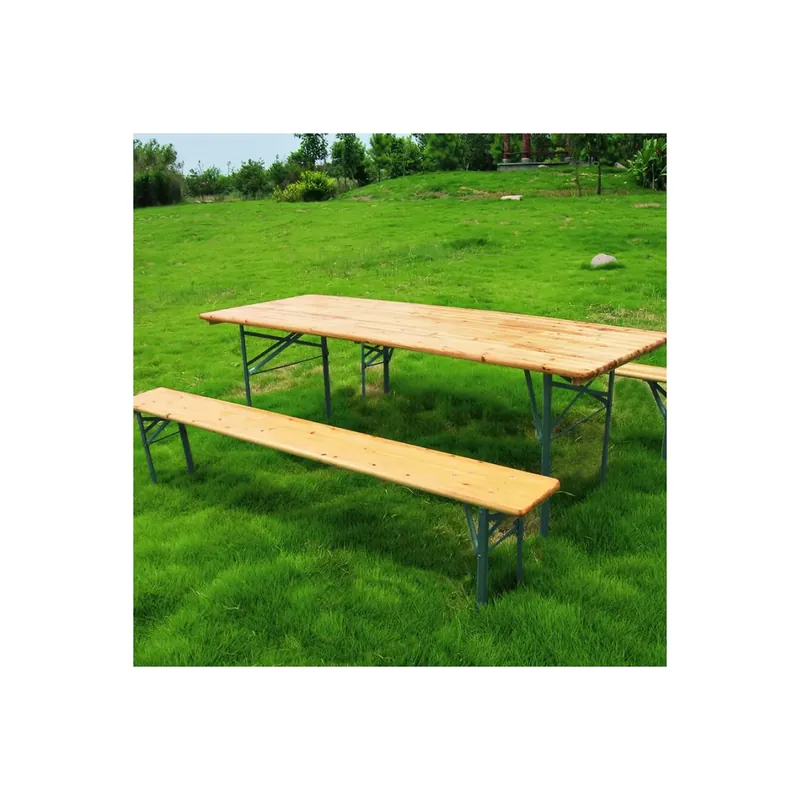 Must-Have Tavolo stile birreria pic nic 220x70 cm - tavolo e 2 panche a due piedi