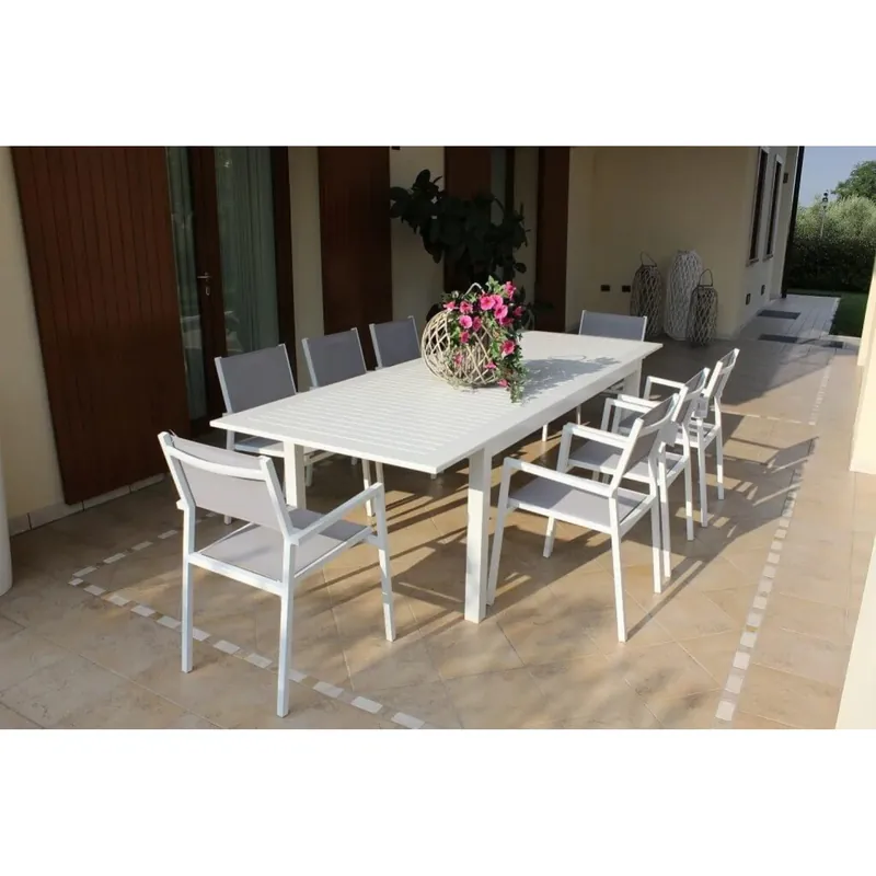 Tavolo da esterno Allungabile 220/280x100 - Bianco Cuba Betaalbaar