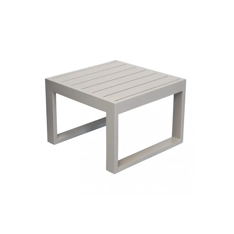 Tavolino in alluminio da esterno tortora 45x45 - Cuba Koopje