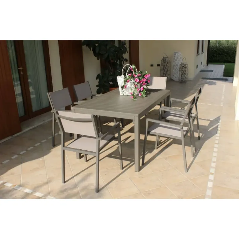 Tavolo da esterno 150x90 - Taupe Milo Fabrieksprijs