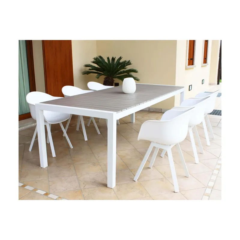 Tavolo allungabile da esterno 162/242x100 - Bianco Waikiki Koop Online