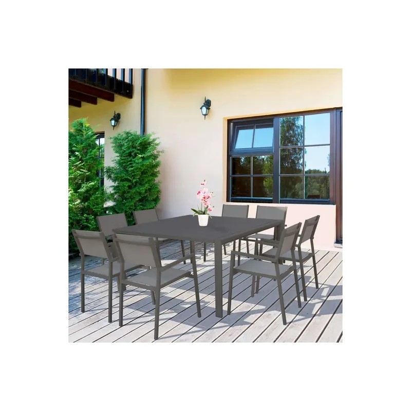 Snelle Levering Tavolo da esterno allungabile 150x100/150 - Taupe Bilbao