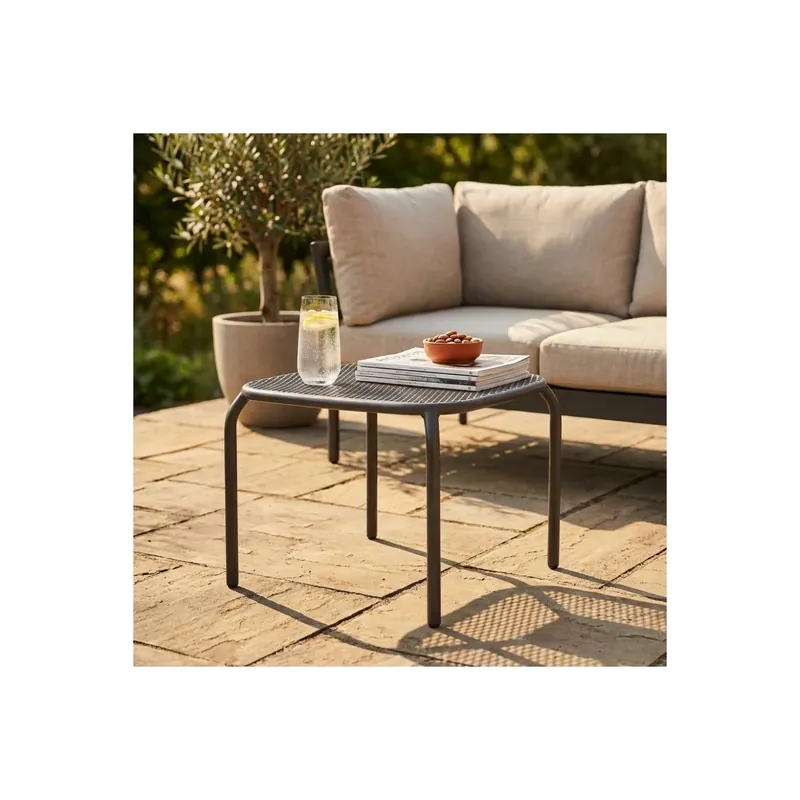 Tavolino da esterno antiruggine 40x40cm Taupe - Midway Tijdelijk Beschikbaar