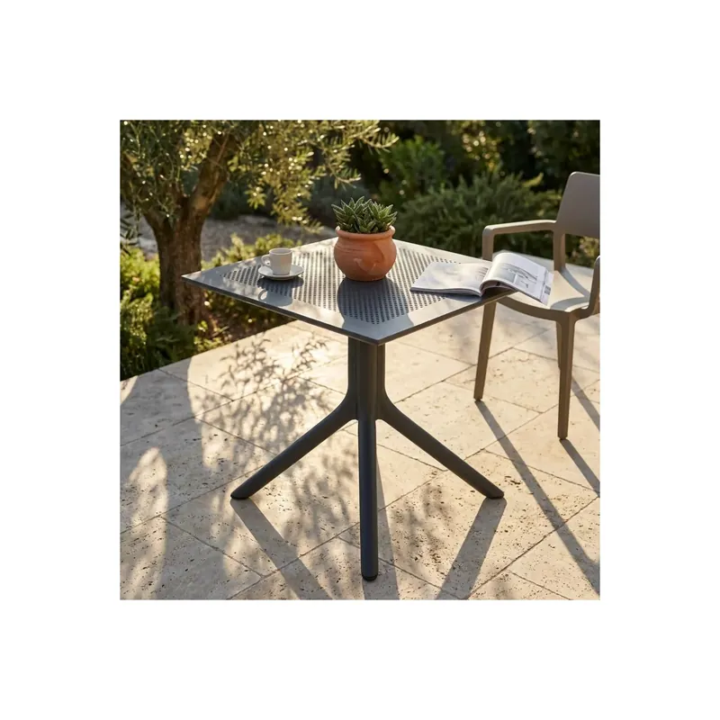 Korting Tavolino 70x70cm in polipropilene antracite - Jarvis