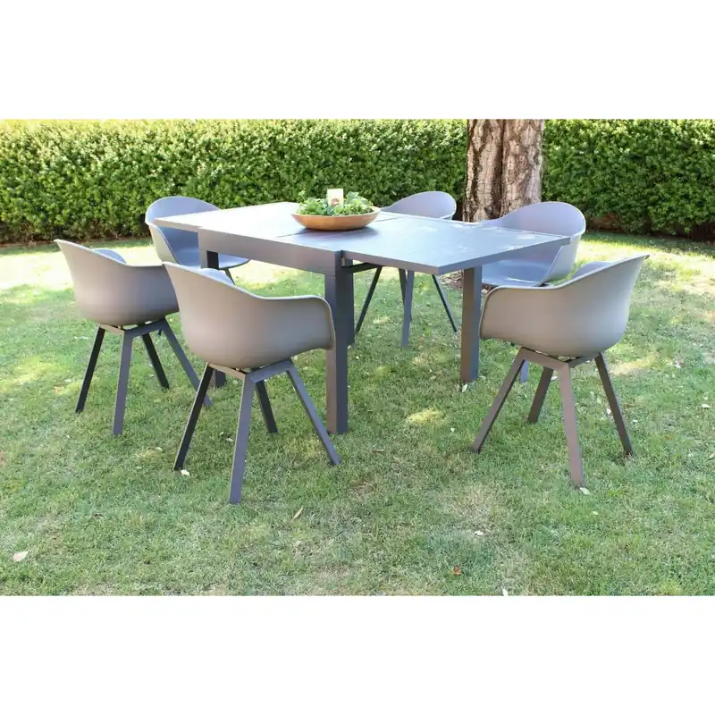 Tavolo da esterno allungabile 90/180x90 - Antracite Hawaii Koop Vandaag