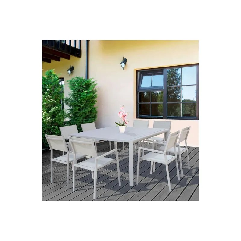 Tavolo da esterno allungabile 150x100/150 - Tortora Bilbao Uitverkoop