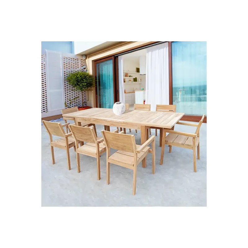 Bestseller Tavolo da giardino allungabile in teak 200/300x100 - Marrone Ribot
