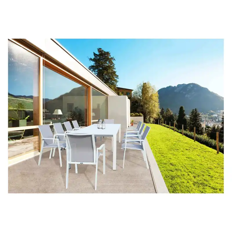 Tavolo Consolle Allungabile 85x51,50/104/156/208/260 - Bianco Snelle Levering