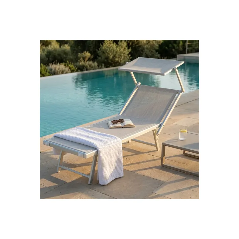 Express Levering Lettino prendisole Grigio Alluminio JESOLO