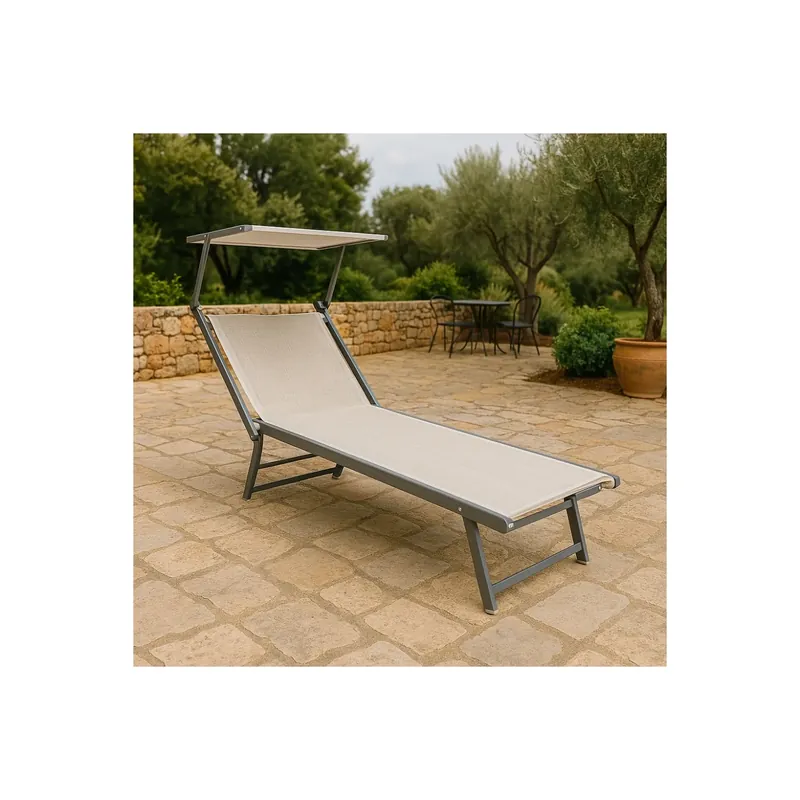 Op = Op Lettino prendisole 189x60 cm Beige melange - RIMINI