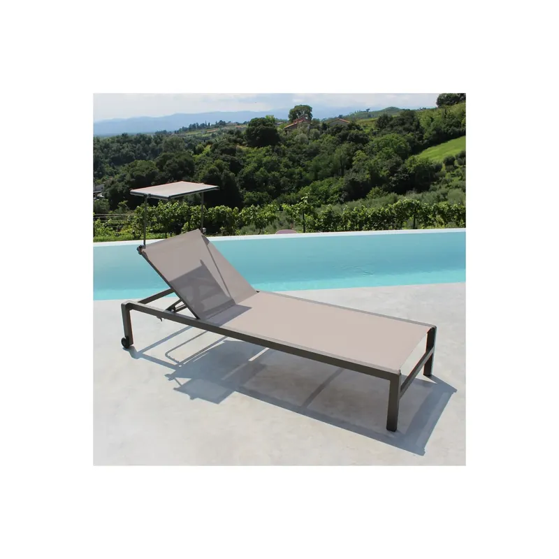 Express Levering Lettino prendisole Taupe Alluminio MADISON