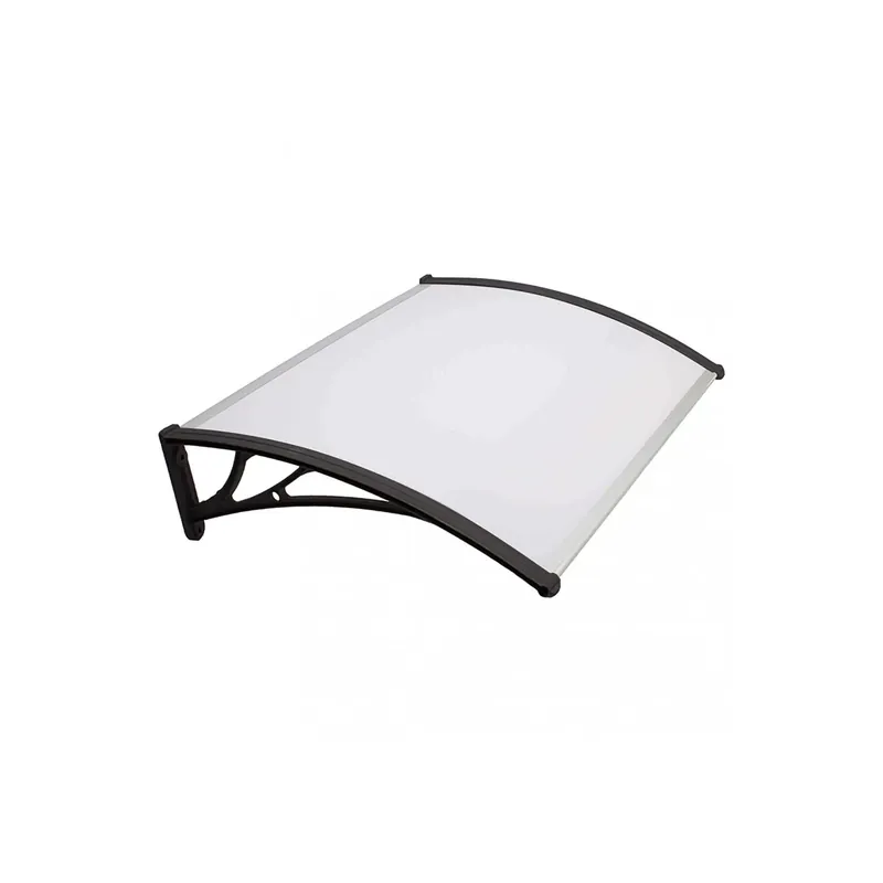 Gecertificeerd Pensilina 120x80 cm copertura Trasparente struttura Grigio