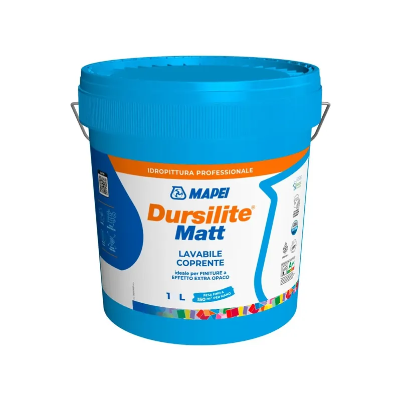 Goedkoop Idropittura murale per interni bianca Dursilite Matt Mapei 1LT