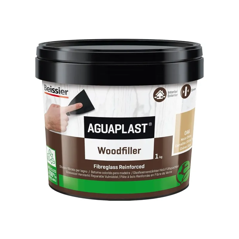 Stucco pronto per legno Woodlite Aguaplast Noce chiaro 1 Kg Meest Verkocht