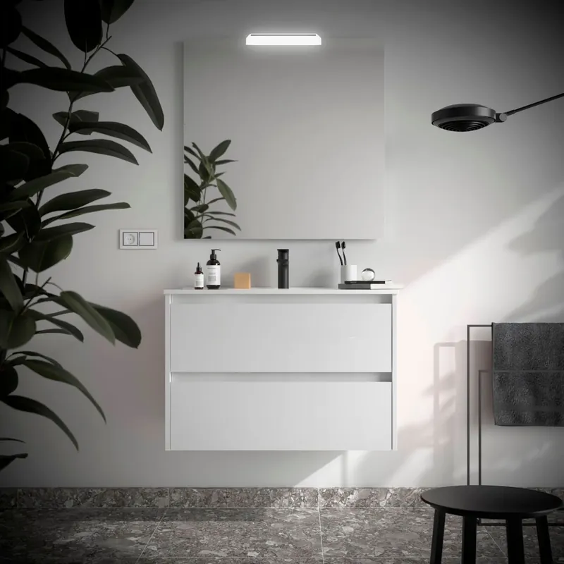 Alleen Vandaag Mobile sospeso bagno bianco lucido 80x54cm Noja 800 Salgar Competo