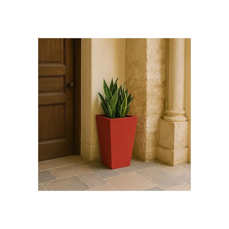 Vaso liscio da giardino 39 h cm tutta capienza in polietilene Egizio Kloris Tijdelijk Beschikbaar
