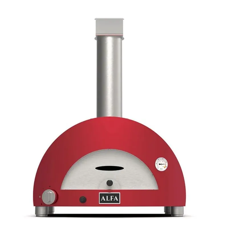 Veilige Betaling Forno a gas 1 pizza linea moderno FXMD-1P-GROA Rosso - Alfa Forni