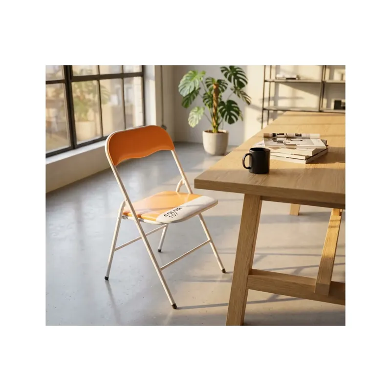 Must-Have Sedia pieghevole salvaspazio imbottita di colore arancio