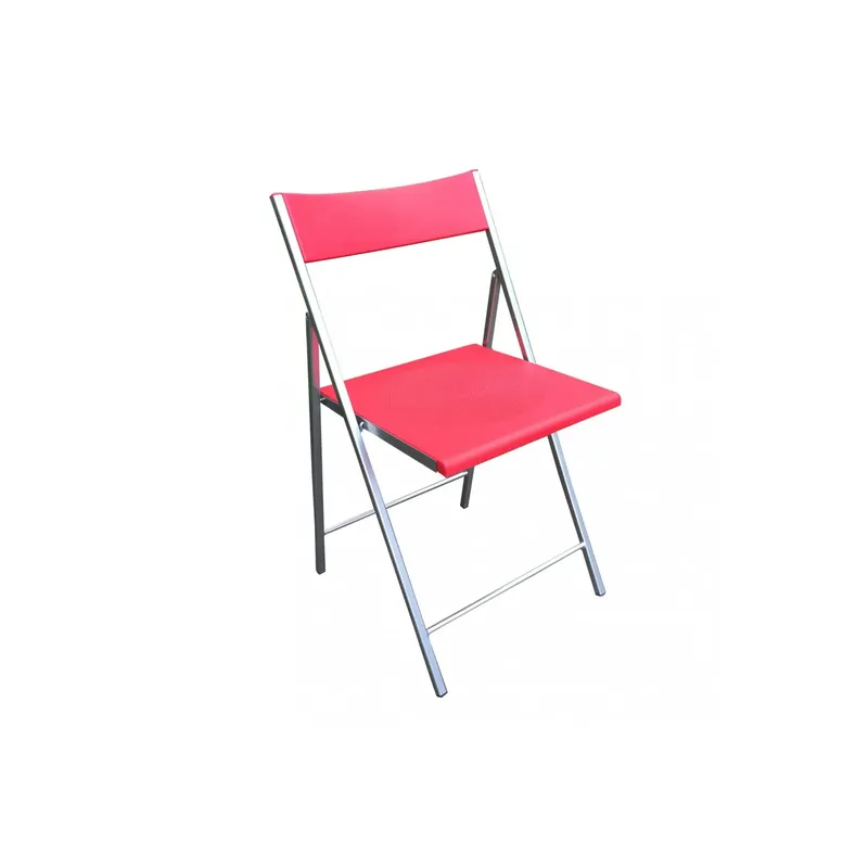 Exclusieve Aanbieding Sedia pieghevole salvaspazio in PVC rossa - Michigan