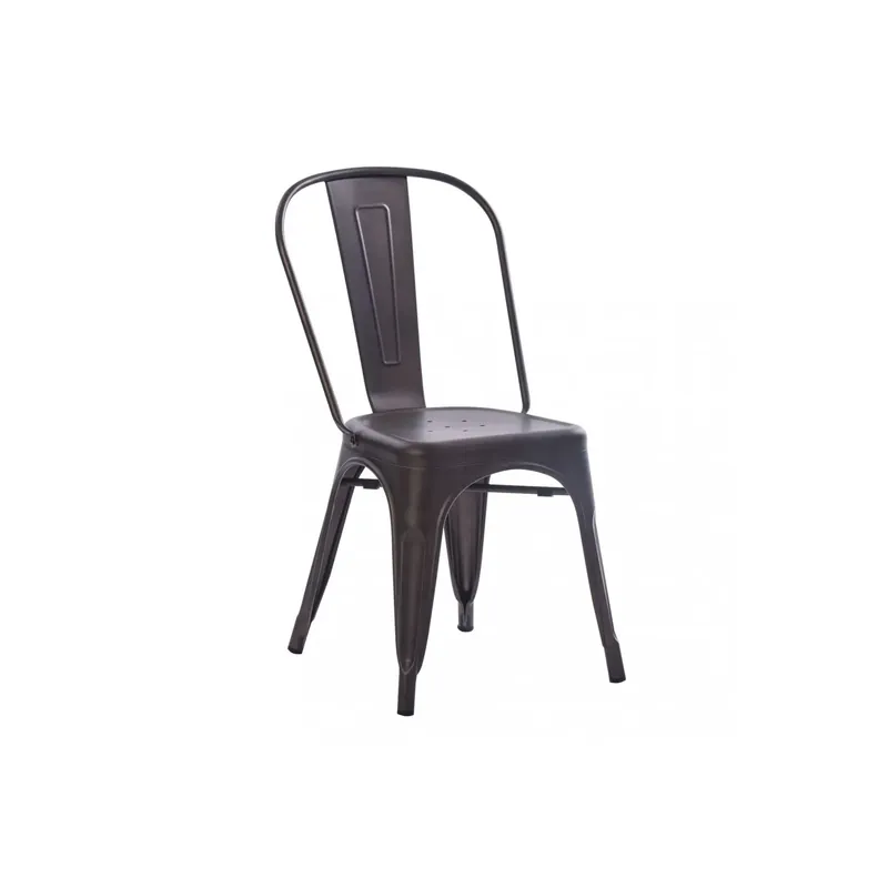 Sedia in metallo nera stile industrial - Gardena Beperkte Voorraad