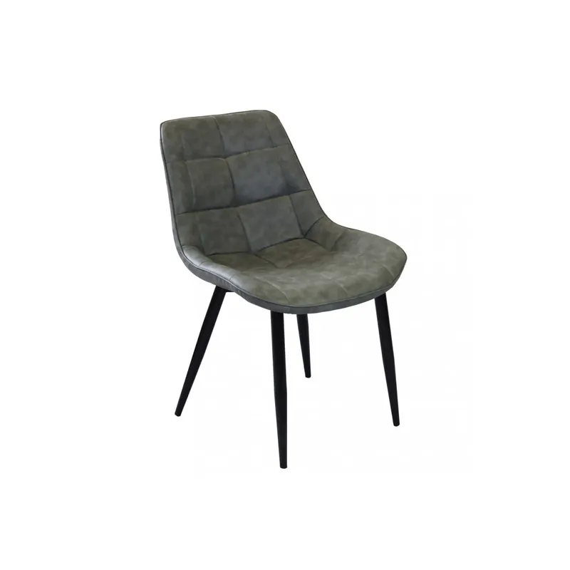 Sedia in ecopelle a poltroncina moderna grigia - Winona Veilige Betaling