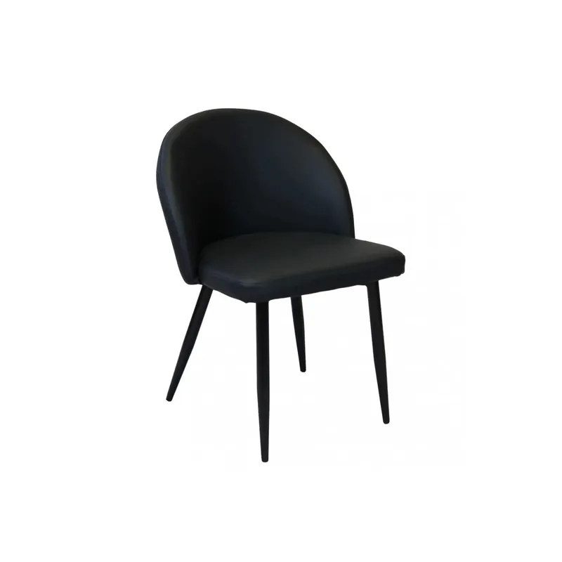 Sedia in ecopelle modello poltrona moderna nera - Sissy Laatste Versie